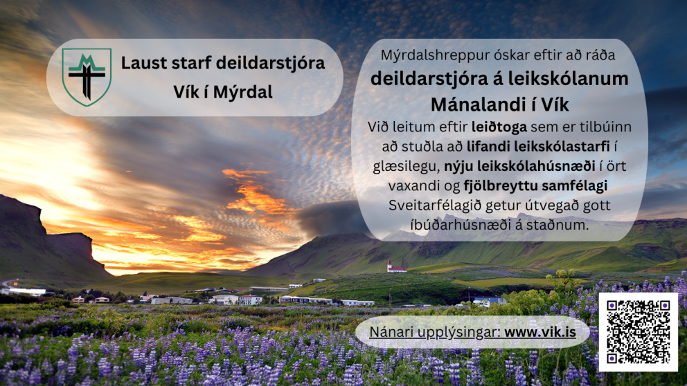 Laust starf deildarstjóra við leikskólann Mánaland