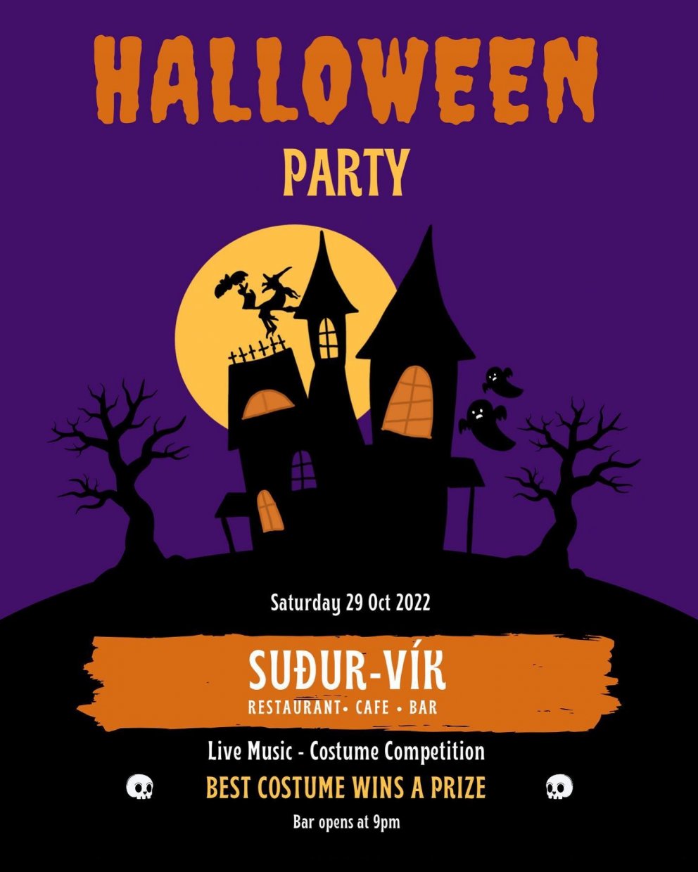 Halloween party at Suður-Vík and Kjallarinn Bar