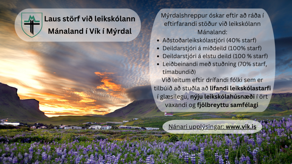 Laus störf við leikskólann Mánaland
