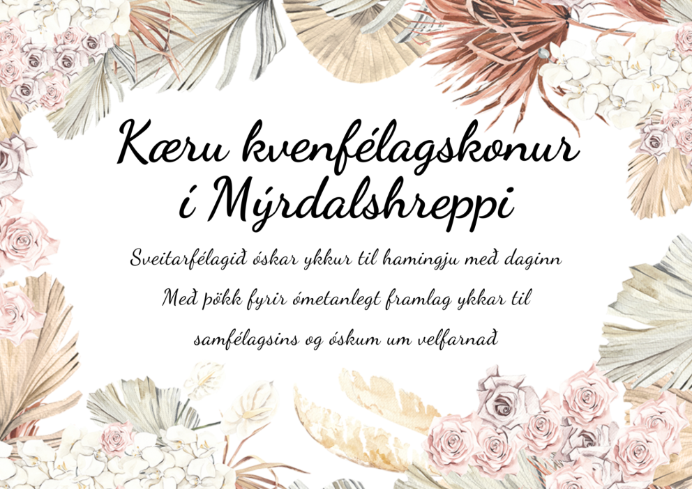 Í tilefni af degi kvenfélagskonunnar