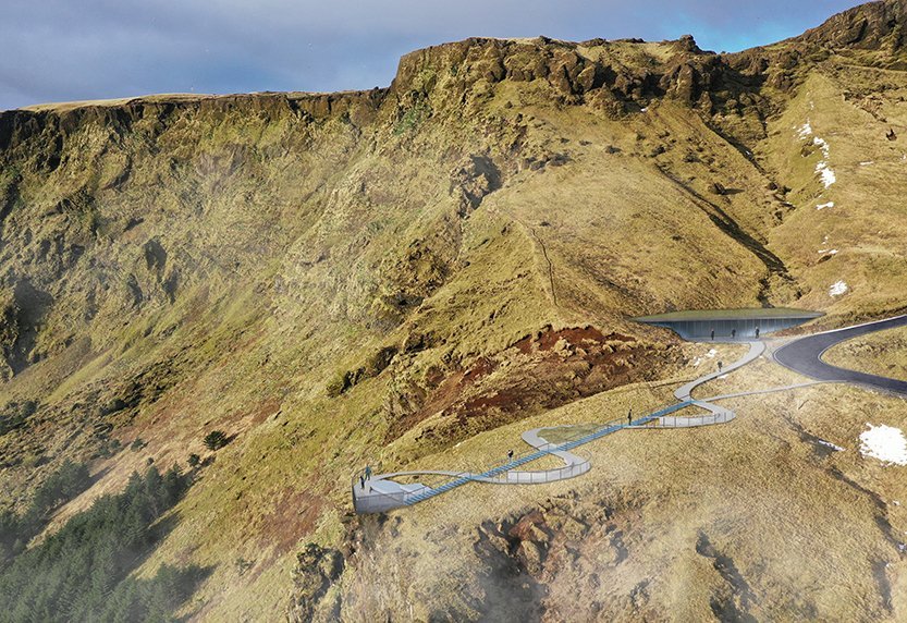 72 milljónir í útsýnispall í hlíðum Reynisfjalls
