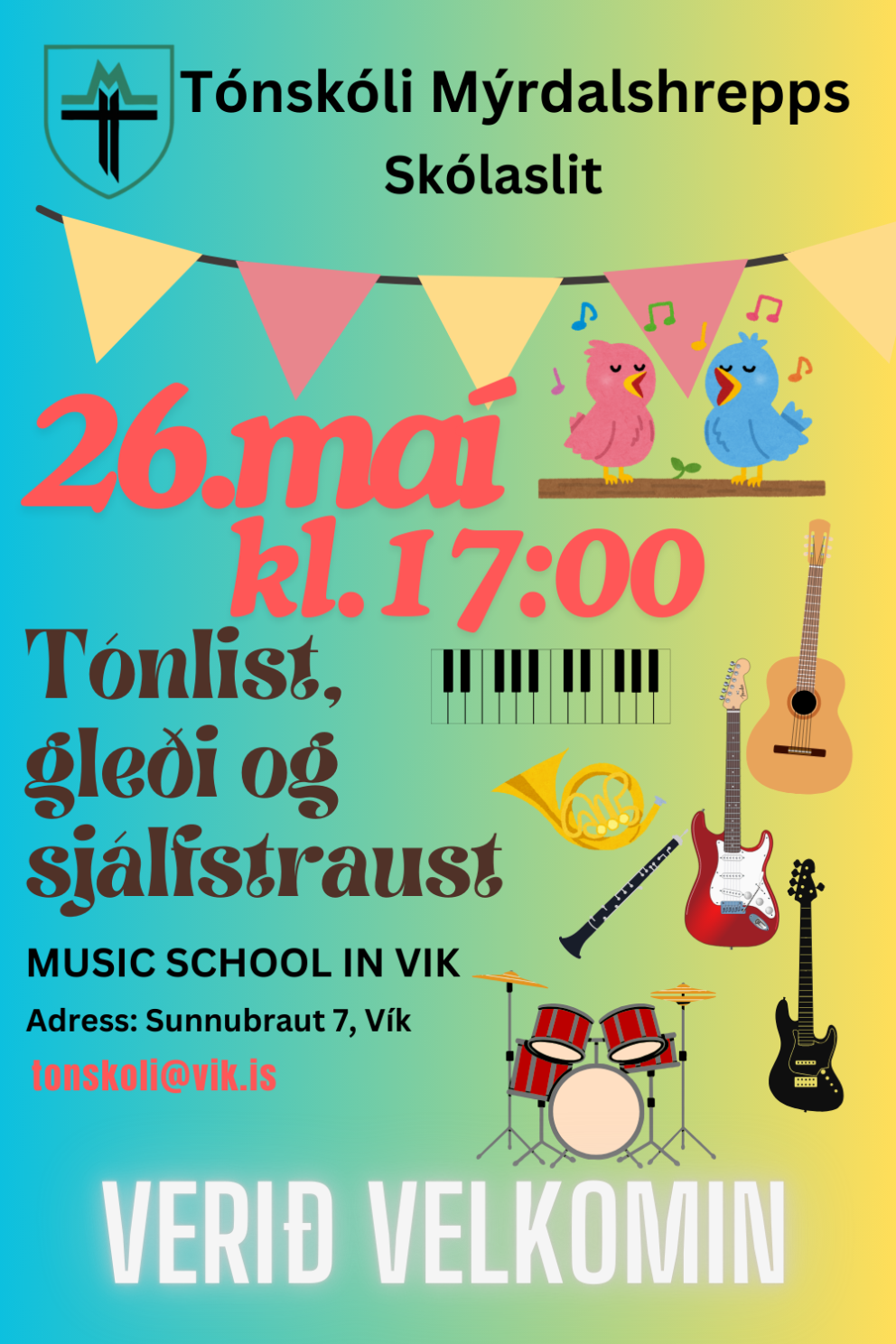 Skólaslit Tónskóla Mýrdalshrepps