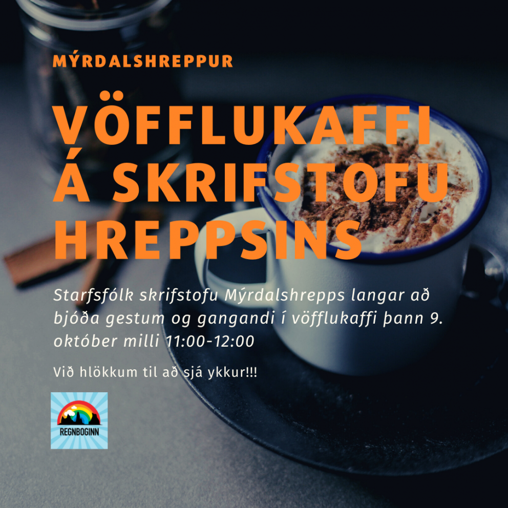 Vöfflukaffi á skrifstofu hreppsins