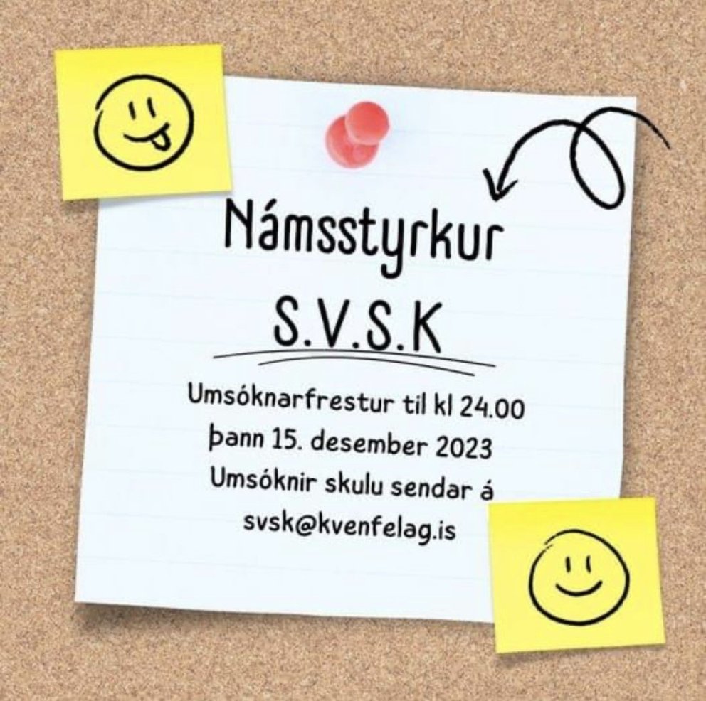 Námsstyrkur Samband vestur skaftfellskra kvenna