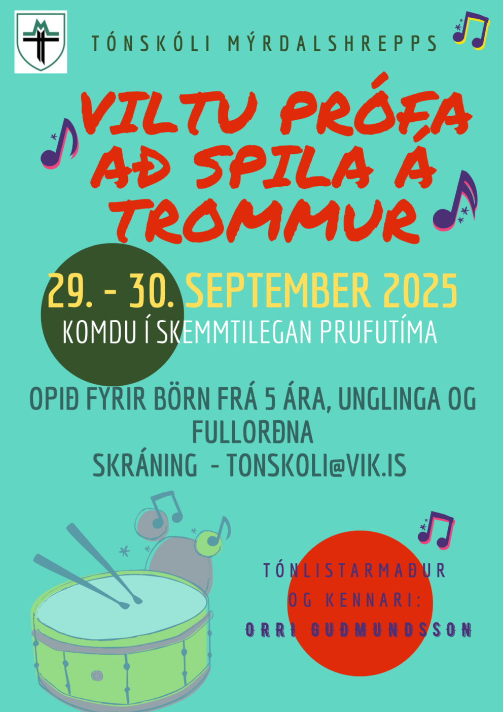 Viltu prófa að spila á trommur?