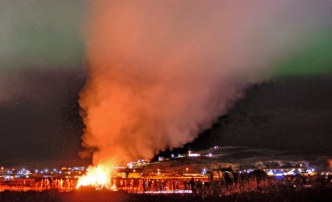 New Year's Eve in Vík, and fireworks sale.