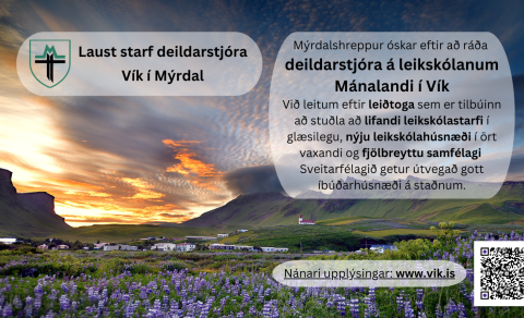 Laust starf deildarstjóra við leikskólann Mánaland