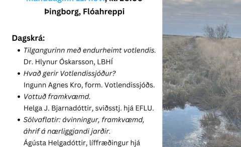 Upplýsingafundur um vottaða endurheimt votlendis 11.11