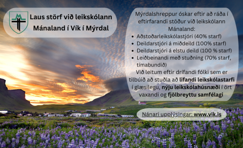 Laus störf við leikskólann Mánaland