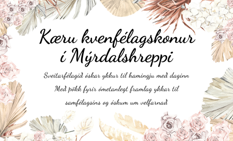 Í tilefni af degi kvenfélagskonunnar