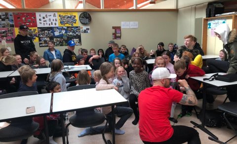 Geðlestin í heimsókn í Víkurskóla