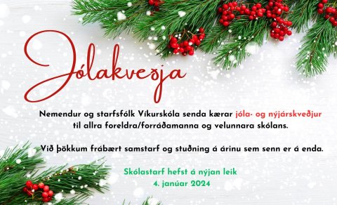 Jólakveðja Víkurskóla
