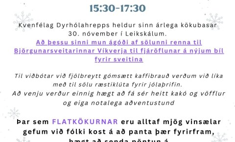 Kvenfélag Dyrhólahrepps, kökubasar